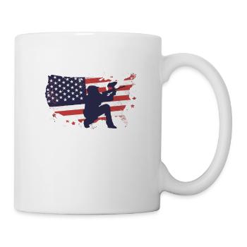 Amerikanische Fahne Paintball - Tasse - Weiß - Rechts