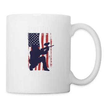 Amerikanische Fahne Paintball - Tasse - Weiß - Rechts