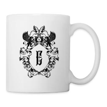 E letter coat of arms - Mug - white - Right