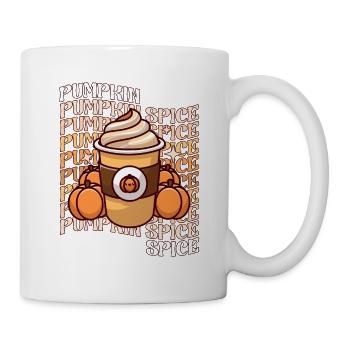 Retro Fall Pumpkin Spice Lover PSL Latte Vintage - Mug - white - Right