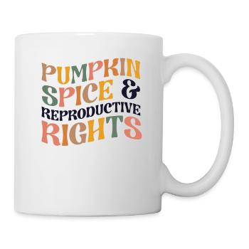 Épices à la citrouille et droits reproductifs Retro Fall - Mug blanc - blanc - Droite