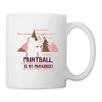 Paintball Paintballspieler - Tasse - Weiß - Rechts