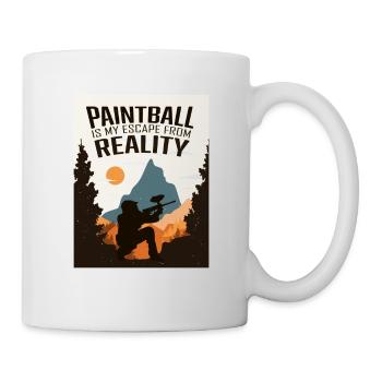Paintball, Paintballspieler - Tasse - Weiß - Rechts