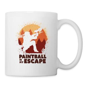 Paintball, Paintballspieler - Tasse - Weiß - Rechts