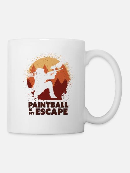 Paintball, Paintballspieler - Tasse - Weiß
