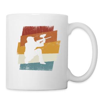 Paintball rétro - Mug blanc - blanc - Droite