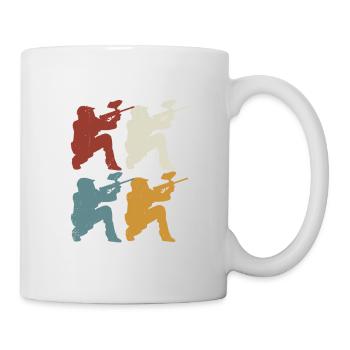Paintball rétro - Mug blanc - blanc - Droite