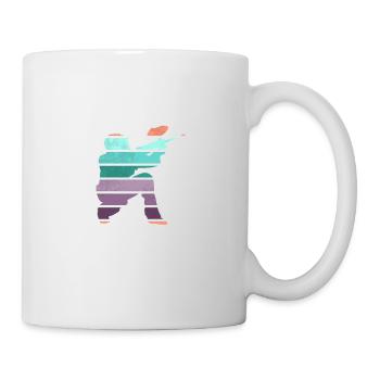 Paintball rétro - Mug blanc - blanc - Droite