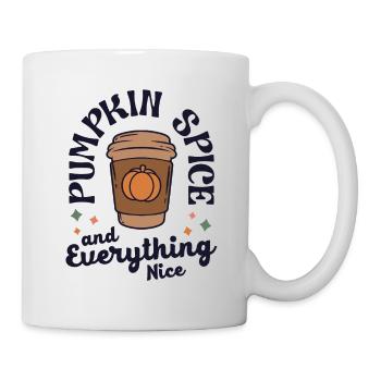 Pumpkin Spice And Everything Nice Retro Fall - Mug - white - Right