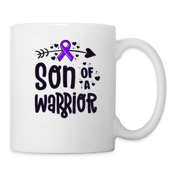Son Of A Warrior Hodgkins Lymphoma Cancer - Mug - white - Right