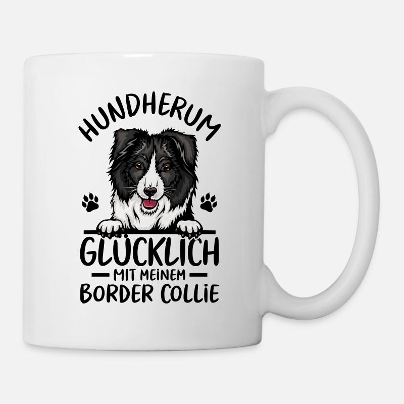 Hund Glücklich mit meinem Border Collie - Tasse - Weiß