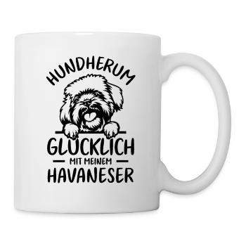 Hund Glücklich mit meinem Havaneser - Tasse - Weiß - Rechts