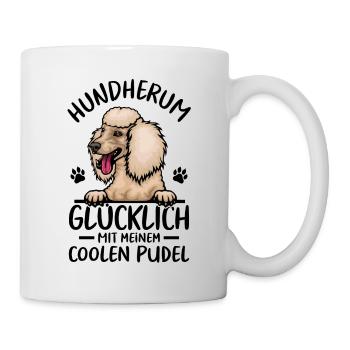 Hund Glücklich mit meinem Pudel - Tasse - Weiß - Rechts