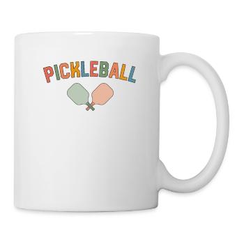 Pickleball Retro Paddles Pickle Player Team Coach - Mug - white - Right