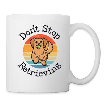 N’arrêtez pas de récupérer un drôle de jeu de mots Golden Retriever - Mug blanc - blanc - Droite
