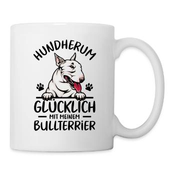 Hund Glücklich mit meinem Bullterrier - Tasse - Weiß - Rechts