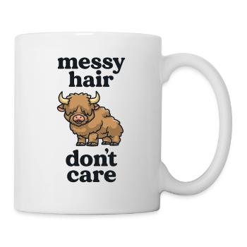 Messy Hair Don't Care Highland Cow Lover Country - Mug - white - Right