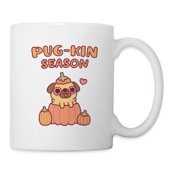 Cute Pug In Pumpkin Pugkin Season Funny - Mug - white - Right