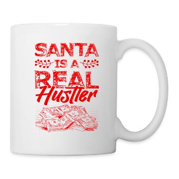 Santa is a hustler - Mug - white - Right