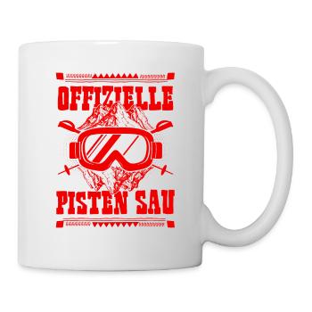 Offizielle Pisten Sau - Tasse - Weiß - Rechts