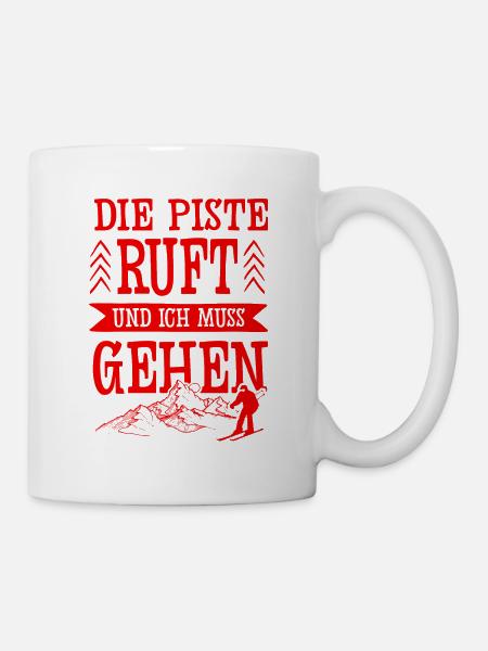 Die Piste Ruft - Tasse - Weiß