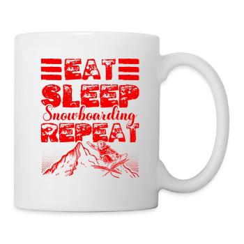 Eat Sleep Snowboarding Repeat - Mug - white - Right