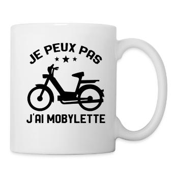 Je Peux Pas J'ai Mobylette Cadeau - Mug blanc - blanc - Droite