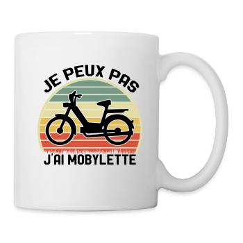 Je Peux Pas J'ai Mobylette Cadeau - Mug blanc - blanc - Droite