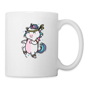 Licorne dans l’entraînement physique aux sports d’endurance - Mug blanc - blanc - Droite