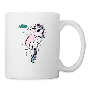 Licorne avec Frisbee Créatures Mythiques Sport - Mug blanc - blanc - Droite