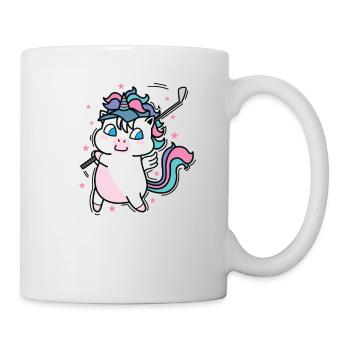 Einhorn beim Golfen Fabelwesen Sport - Tasse - Weiß - Rechts