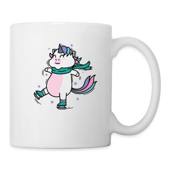 Einhorn macht Eiskunstlauf Fabelwesen Sport - Tasse - Weiß - Rechts
