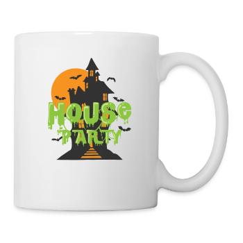 House Party Halloween Feiern tanzen Musik - Tasse - Weiß - Rechts