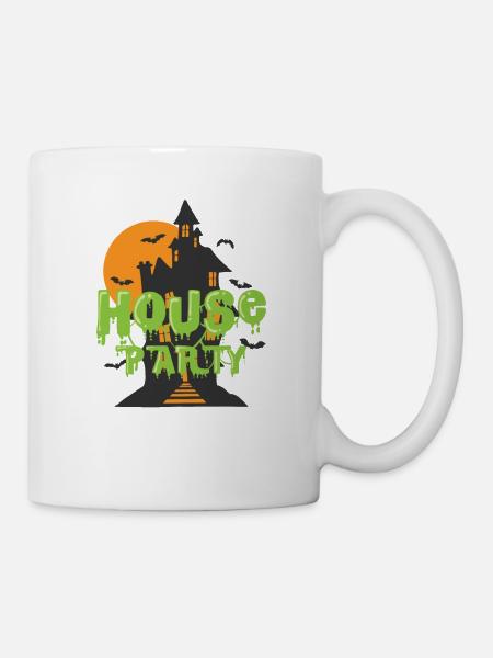House Party Halloween Feiern tanzen Musik - Tasse - Weiß