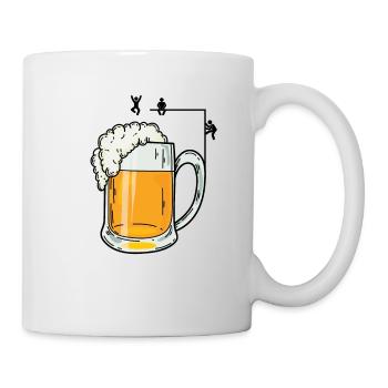 Beer and stick figures party - Mug - white - Right