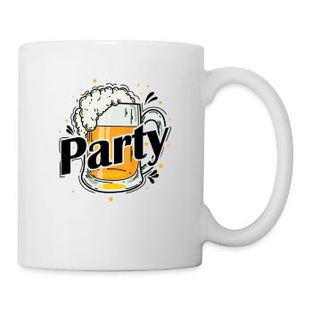 Party with beer celebrations dancing music friends - Mug - white - Right