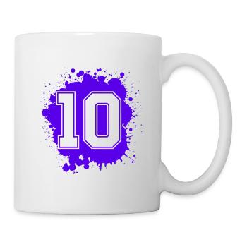10 Zahl Klecks - Tasse - Weiß - Rechts