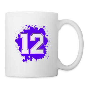 12 Nombre d’objets blob - Mug blanc - blanc - Droite