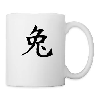 Lapin Signe du zodiaque chinois - Mug blanc - blanc - Droite