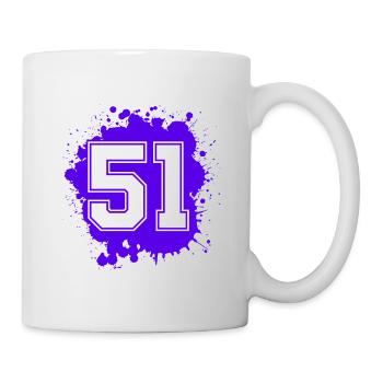 51 Nombre d’objets blob - Mug blanc - blanc - Droite