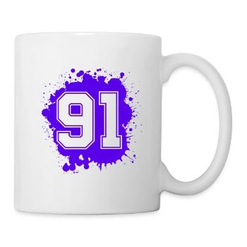 91 Nombre d’objets blob - Mug blanc - blanc - Droite
