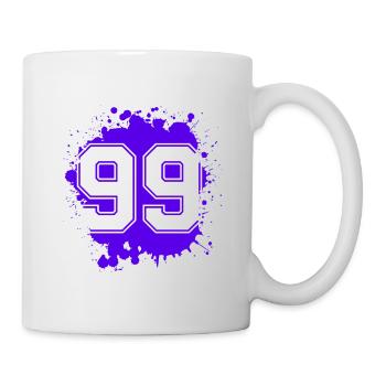 99 Nombre d’objets blob - Mug blanc - blanc - Droite
