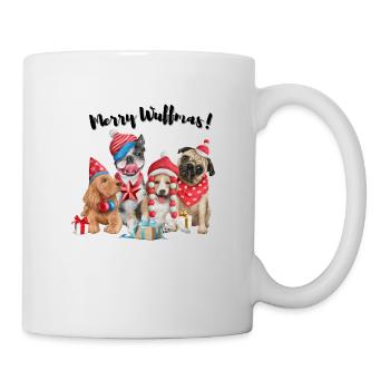 Merry Wuffmas! - Tasse - Weiß - Rechts