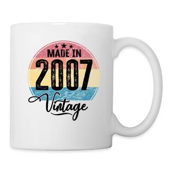 Millésime Fabriqué en 2007 Année de naissance 2007 Anniversaire - Mug blanc - blanc - Droite