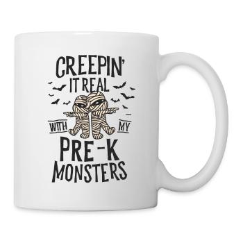 Creepin It Real Pre-K Monsters Halloween - Mug - white - Right