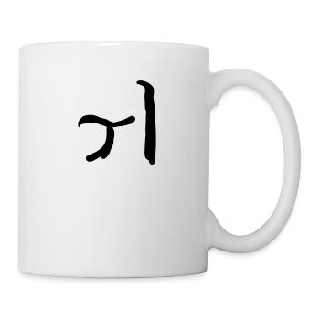 Lettre coréenne où - Mug blanc - blanc - Droite