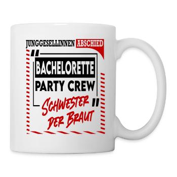 Junggesellinnenabschied Schwester der Braut Sister - Tasse - Weiß - Rechts