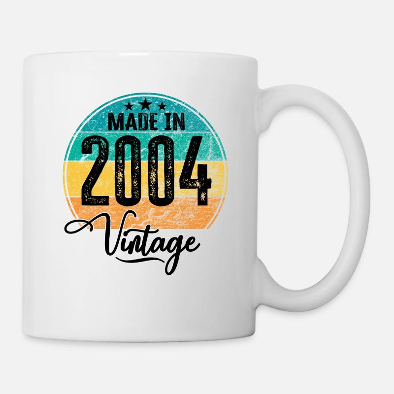 Vintage Fabriqué en 2004 Année de naissance 2004 Anniversaire - Mug blanc - blanc