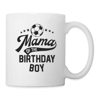 Mama Of The Birthday Boy Soccer Themed Party Mom - Mug - white - Right