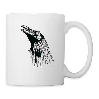 Raven's Head Crow Bird Environment and Nature - Mug - white - Right